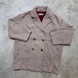 Free People Hannah‎ Slouchy Double Breasted Blazer Coat Jacket Women's Size Med